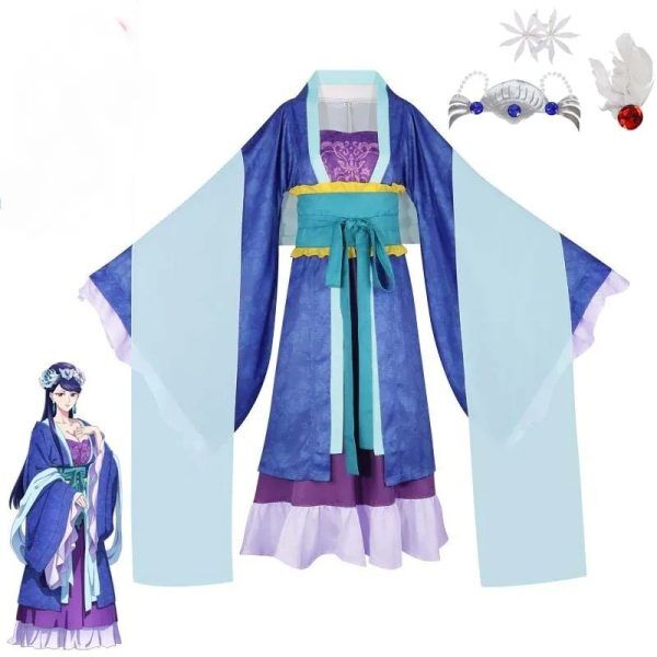 Costume Cosplay Maomao – Robe Lihua Bleue – The Apothecary Diaries (Tailles S à 3XL)