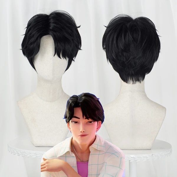 Perruque Cosplay Jinu – KPop Demon Hunters – Cheveux Noirs Naturels Taille Unique Perruque Cosplay Jinu – KPop Demon Hunters – Cheveux Noirs Naturels Taille Unique
