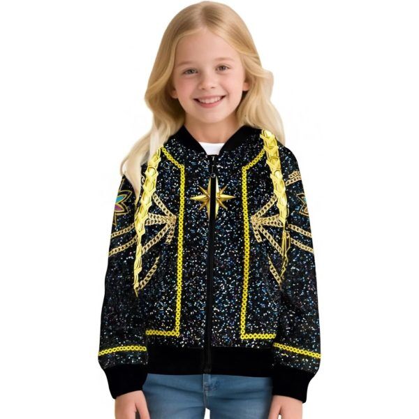 Veste Enfant KPOP Demon Hunter – Blouson Noir et Or Édition Stellaire Inspiré du Film Veste Enfant KPOP Demon Hunter – Blouson Noir et Or Édition Stellaire Inspiré du Film