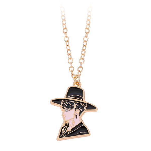 Collier Jeoseung Saja KPOP Demon Hunter – Pendentif émaillé doré inspiré du film animé Collier Jeoseung Saja KPOP Demon Hunter – Pendentif émaillé doré inspiré du film animé