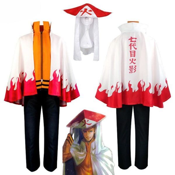 Ensemble de cosplay Naruto Uzumaki Hokage