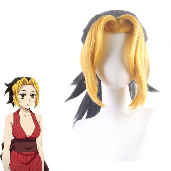 Perruque Makio Uzui Cosplay Demon Slayer