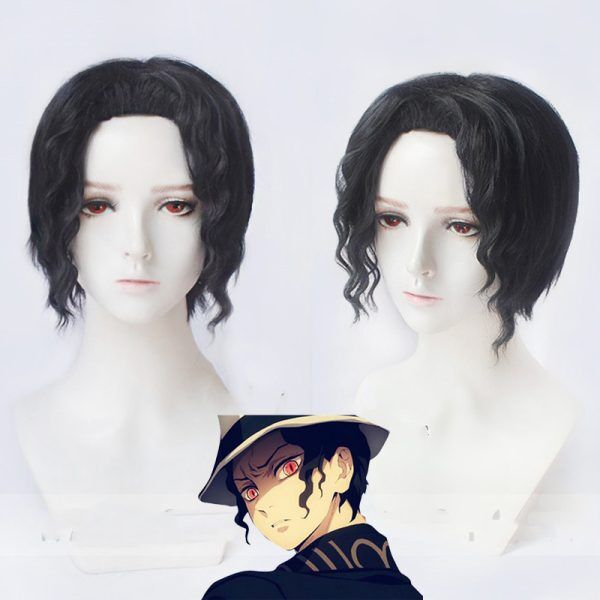 Perruque Muzan Kibutsuji Cosplay Demon Slayer