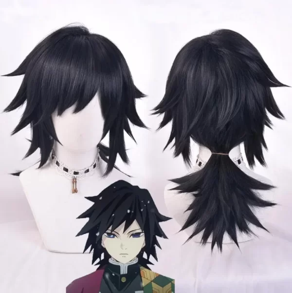 Perruque Tomioka Giyu Cosplay Demon Slayer