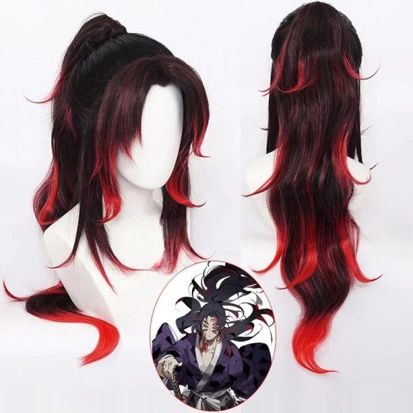 Perruque Kokushibo Cosplay Demon Slayer