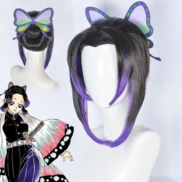 Perruque Kocho Shinobu Cosplay Demon Slayer