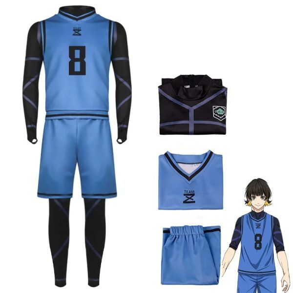Cosplay Meguru Bachira Cosplay Blue Lock Bleu