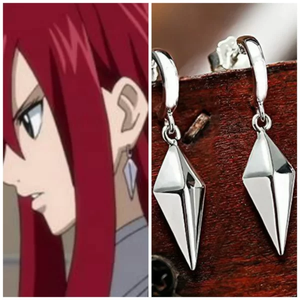 Boucles d'oreilles Erza Scarlett Cosplay Fairy Tail