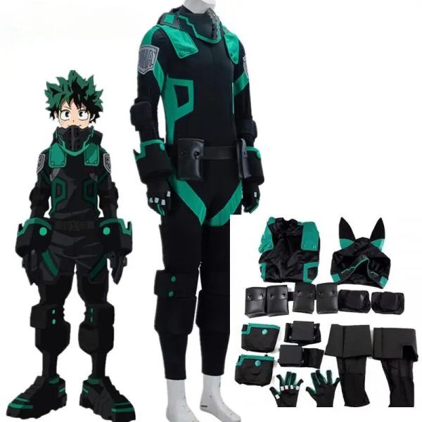 Cosplay Izuku Midoriya Black Battle Cosplay My Hero Academia