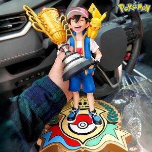 Figurine Pokemon Pikachu Champion et Sacha