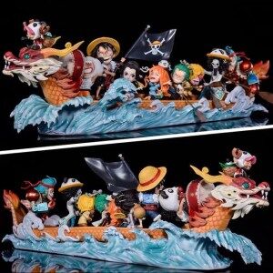 Figurine One Piece Bateau Dragon à Rames