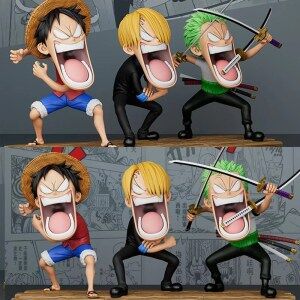 Figurine One Piece Three Captains Sanji Monkey D Luffy Roronoa Zoro