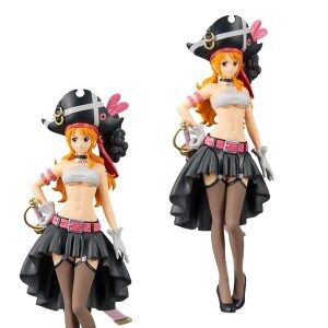 19CM Anime One Piece Action Figure Nami Black Clothes