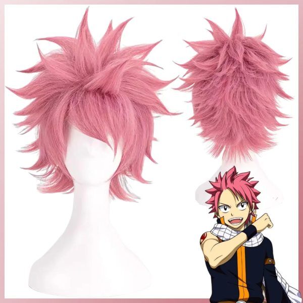 Perruque Natsu Dragnir Cosplay Fairy Tail