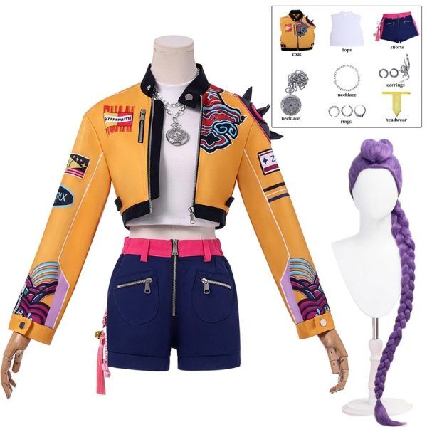 KPop Rumi Cosplay Costume perruque femmes