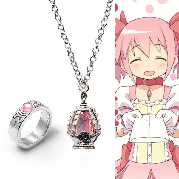 Collier et Bague Madoka Kaname Accessoires Puella Magi Madoka Magica