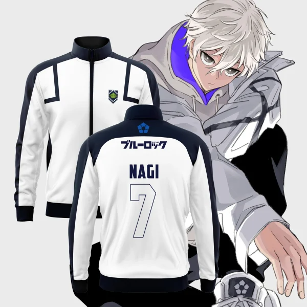 Men's Blue Lock Anime Soccer Jersey Jackets