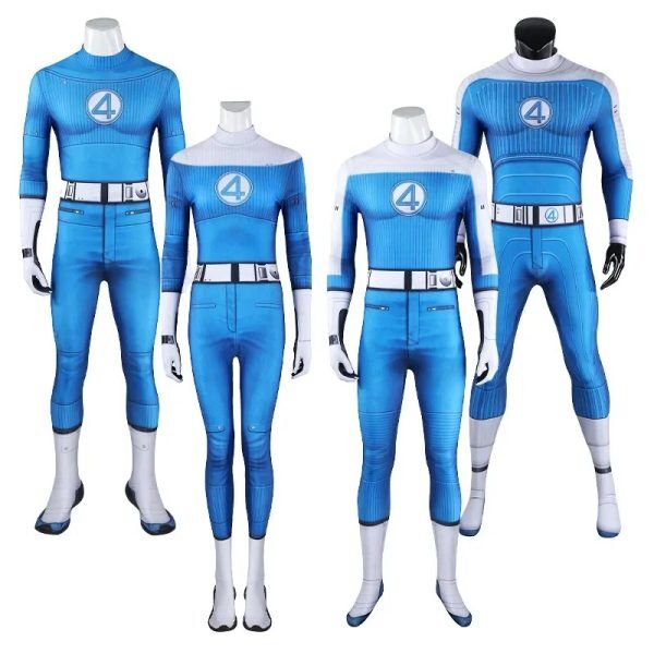 Costume Zentai Bleu Cosplay – Style Quatre Fantastiques (XS à XXXL)