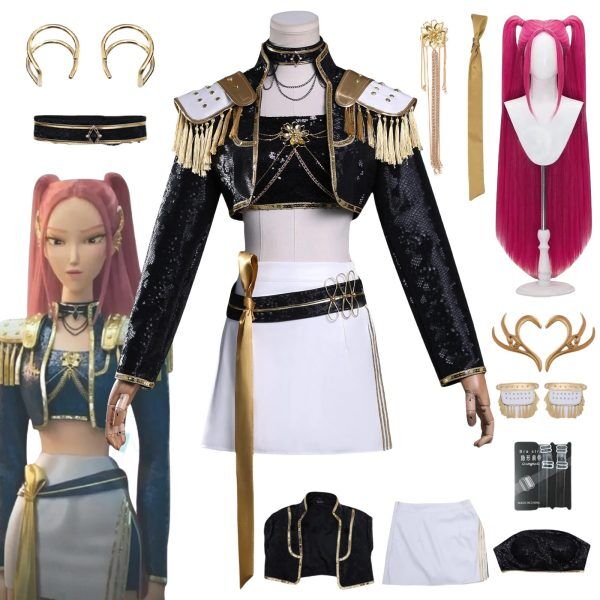 Costume et Perruque Mira KPOP Demon Hunter – Tenue Cosplay Femme et Enfant