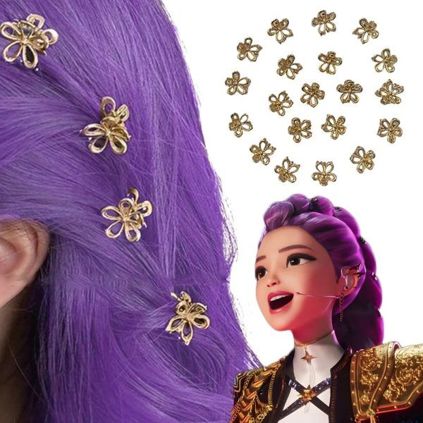 Pinces à cheveux dorées Rumi Cosplay