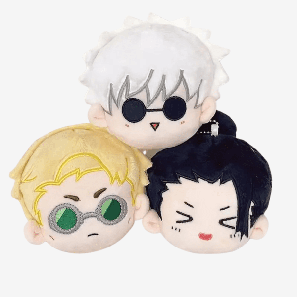 Porte-clés Peluche Jujutsu Kaisen – Gojo, Geto & Nanami Kawaii