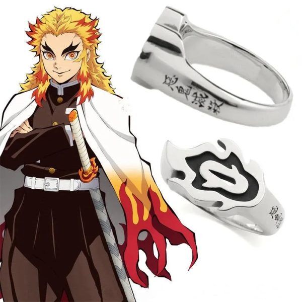 Bague en Flamme Demon Slayer Bague Kyojuro Rengoku