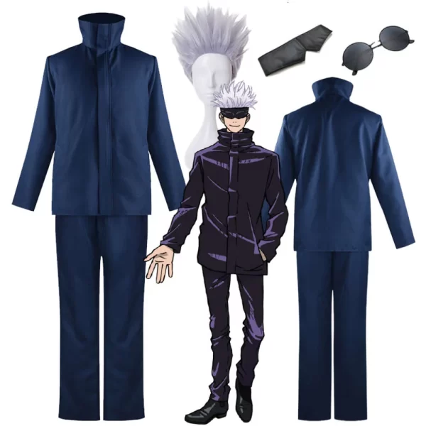 Cosplay Gojo Satoru Cosplay Manga Jujutsu Kaisen Bleu