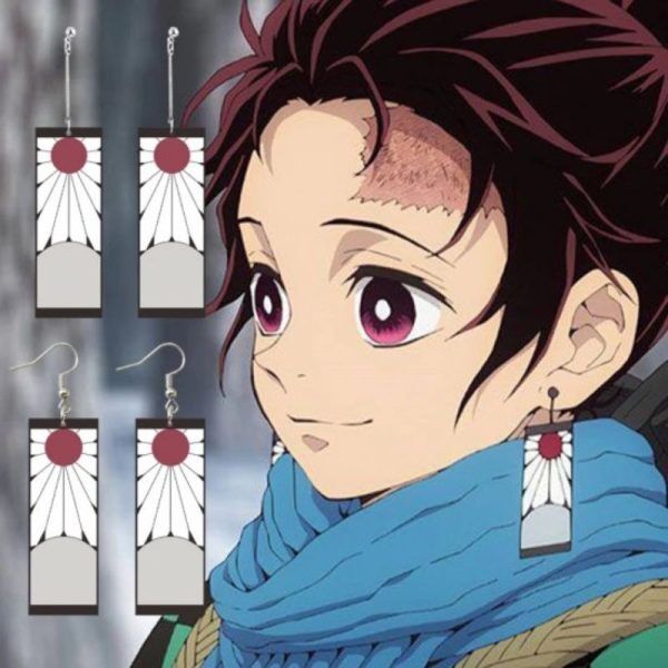 Boucles d'oreilles Tanjiro Kamado Cosplay Demon Slayer