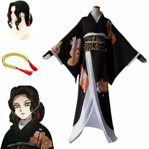 Cosplay Muzan Kibutsuji Femme Kimono Demon Slayer
