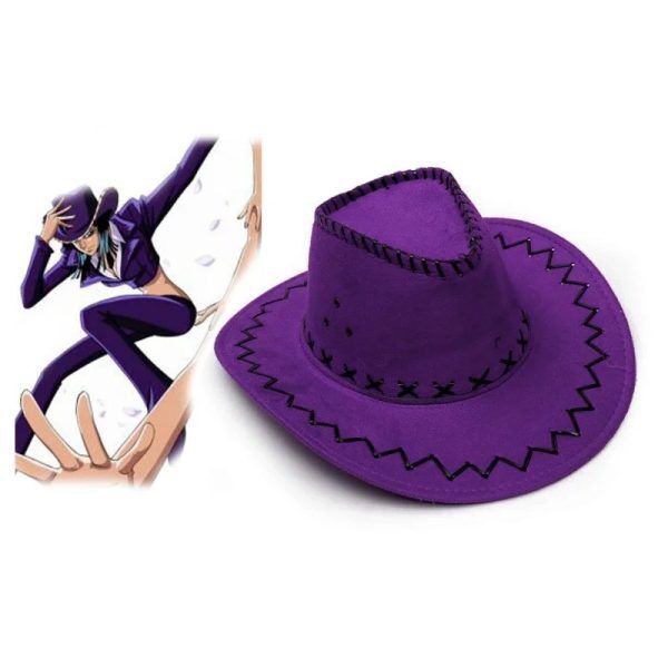 Chapeau de Cowboy Anime Nico Cosplay - Arc Alabasta Violet