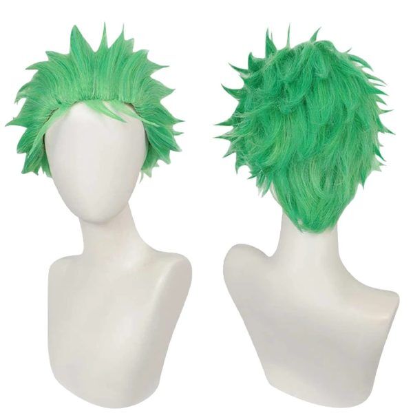 Roronoa Zoro Cosplay Perruque Courte Verte
