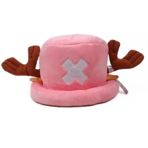 Chapeau Rose Clair en Peluche avec Bois de Renne Tony Tony Chopper
