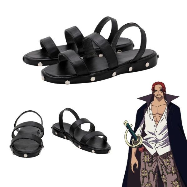 Sandales Cuir Noir Shanks le Roux