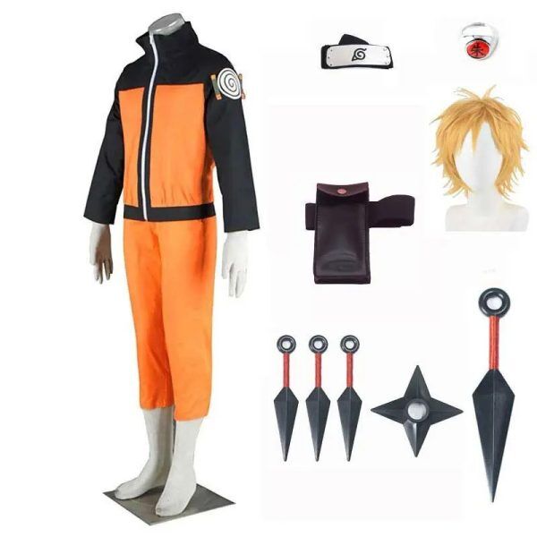 Ensemble de cosplay complet Naruto Uzumaki