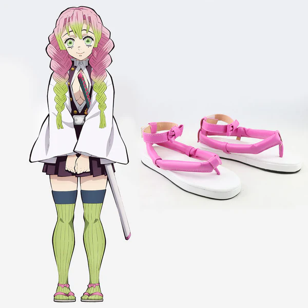 Tueur de démons chaussures Cosplay Kimetsu No Yaiba Kanroji Mitsuri