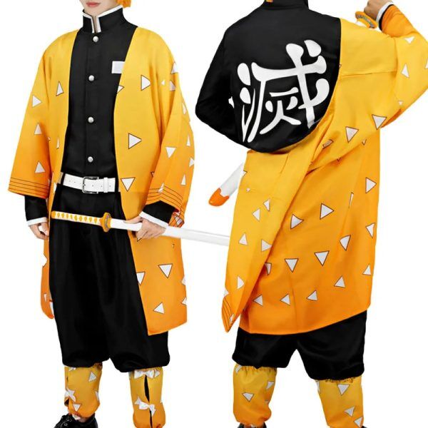 Cosplay Zenitsu Agatsuma Cosplay Enfants Demon Slayer
