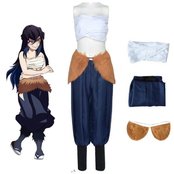 Cosplay Inosuke Hashibira Cosplay ‎Demon Slayer Femme