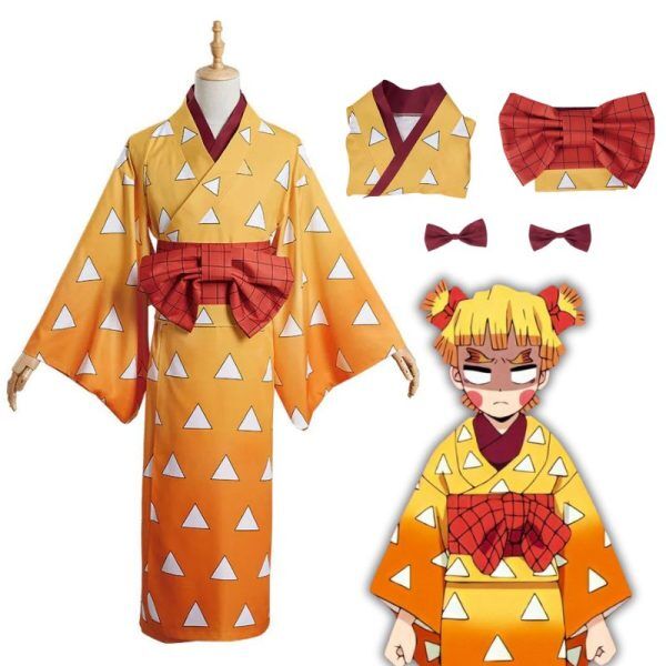 Cosplay Demon Slayer Robe Kimono Zenitsu Agatsuma