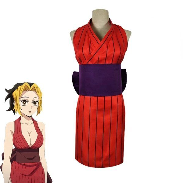 Cosplay Makio Uzui Costum Demon Slayer