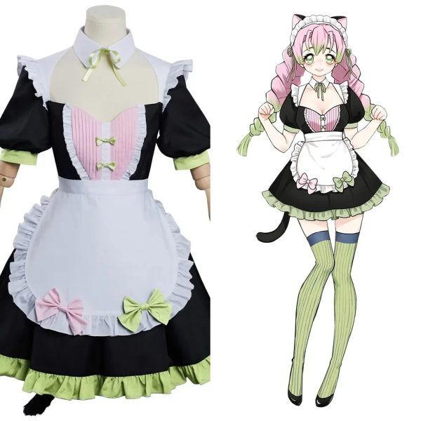 Cosplay Oke Roji Mitsuri Costume Cat Ear Maid