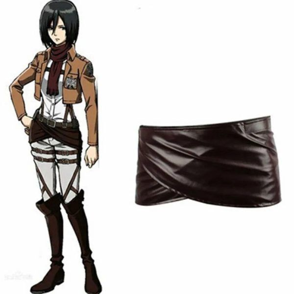Cosplay Mikasa Ackerman Jupe en Cuir Attack on Titan