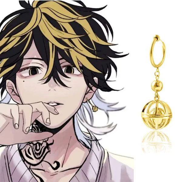 Boucles d'oreilles Kazutora Hanemiya Cosplay Tokyo Revengers
