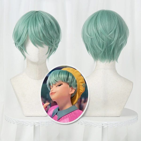 Perruque Cosplay Baby – KPop Demon Hunters – Cheveux Vert Menthe Taille Unique