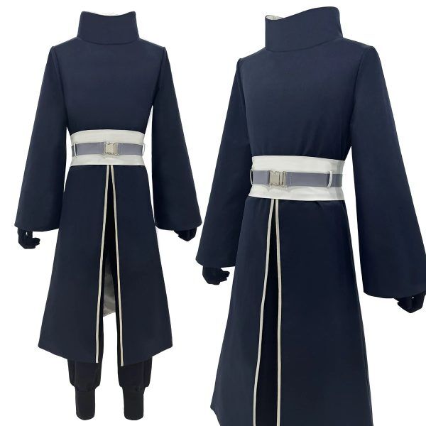 Cosplay Uchiha Obito – Costume Shinobi Premium avec Manteau Bleu & Ceinture Blanche
