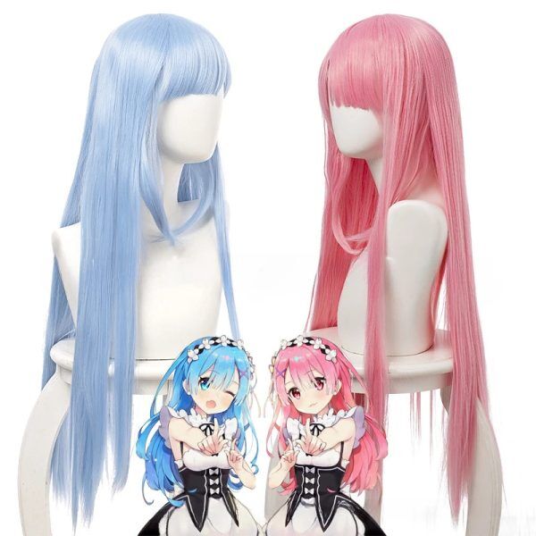 Perruque Rem et Ram Cosplay Re:ZERO